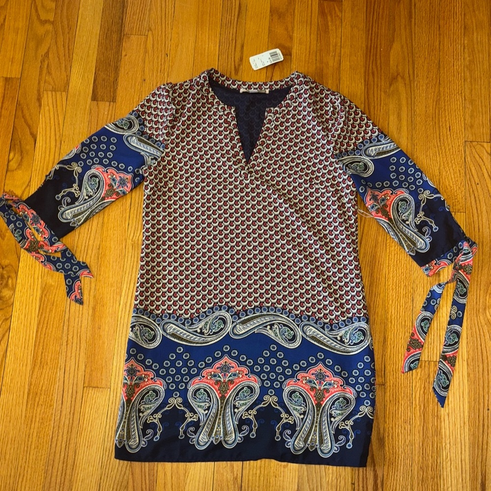 Forever 21 Boho Floral Shirt Dress Hippie Women's Medium NEW with Tags